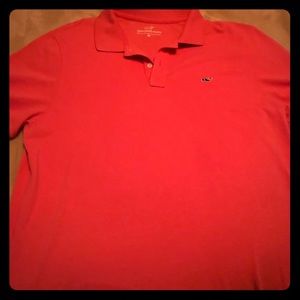 Vineyard Vines Stretch Pique Polo Medium Flamingo